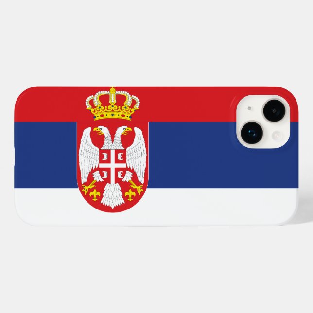 Coques Case-Mate iPhone Drapeau Serbie (Verso (horizontal))