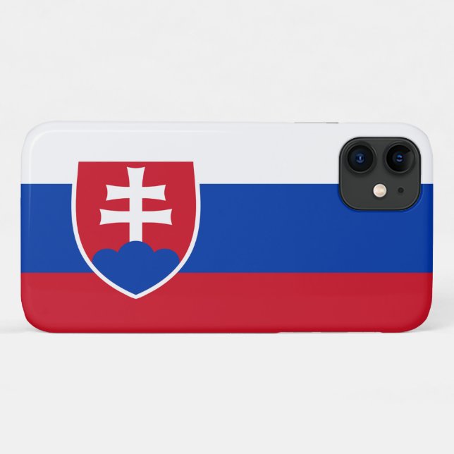 Coques Case-Mate iPhone Drapeau Slovaquie (Dos (Horizontal))