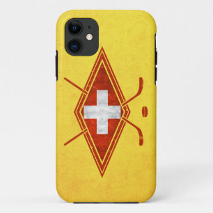Etui iPhone Case-Mate Drapeau suisse de hockey sur glace