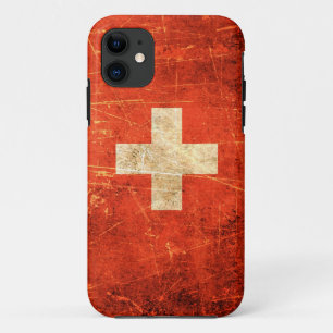 Etui iPhone Case-Mate Drapeau suisse Vintage rayé et usé