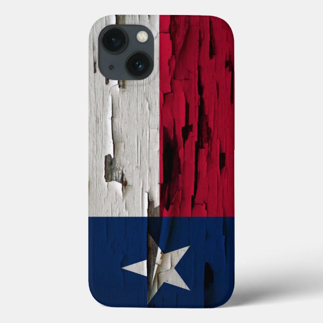 Coques Case-Mate iPhone Drapeau Texas Peinture Peel Look (Verso)