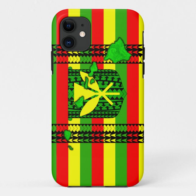 Coques Case-Mate iPhone Drapeau tribal de Kanaka Maoli d'île (Dos)