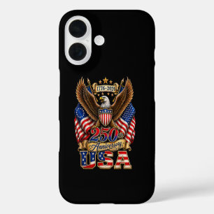 Coque Pour iPhone 16 Drapeau USA 250e anniversaire 250 ans d'Amérique