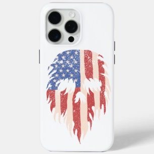 Coque Case-Mate iPhone Drapeau USA Crâne Barbe Design Patriotique en Dé