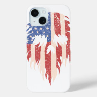 Coque Case-Mate iPhone Drapeau USA Crâne Barbe | Design Patriotique en Dé
