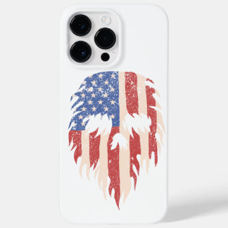Coque Case-Mate iPhone Drapeau USA Crâne Barbe | Design Patriotique en Dé