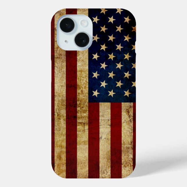 Coques Case-Mate iPhone Drapeau USA / Grunged (Verso)