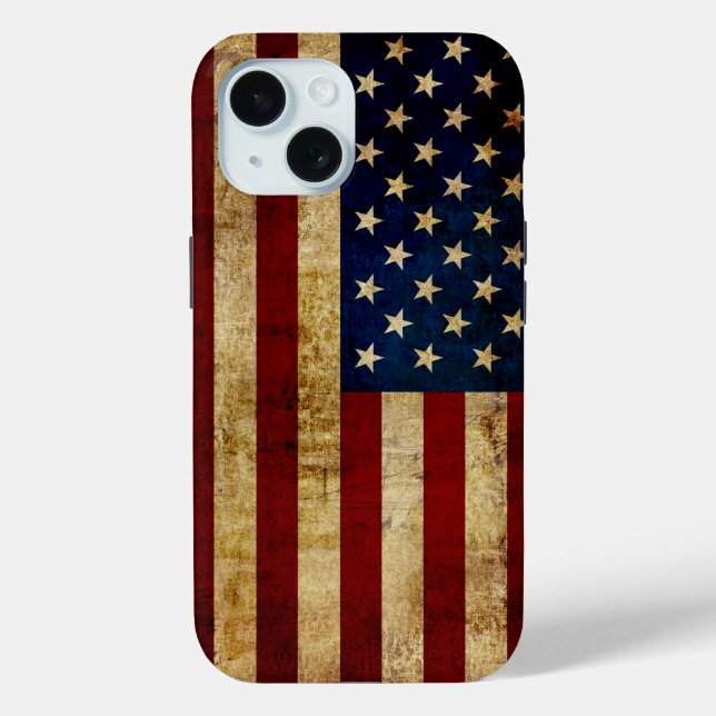 Coques Case-Mate iPhone Drapeau USA / Grunged (Verso)