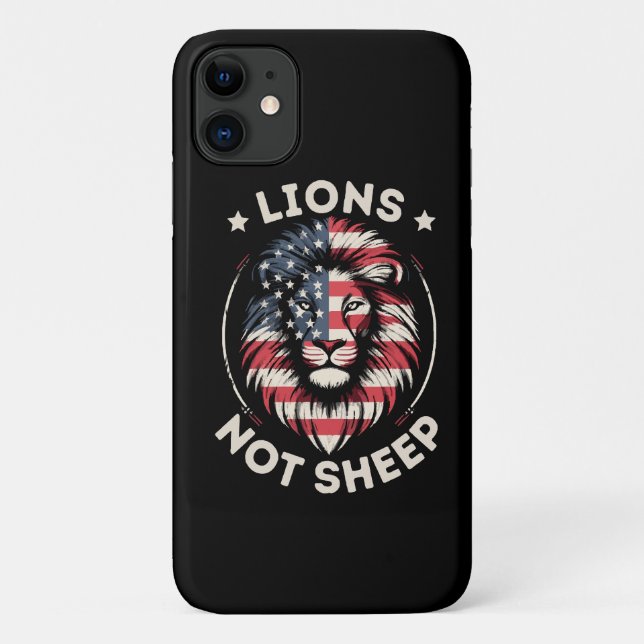 Coques Case-Mate iPhone Drapeau USA, LIONS ET NON MOUTONS (Dos)