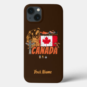Case-Mate iPhone Case Drapeau Vintage Du Canada Et Vacances Ours Grizzli