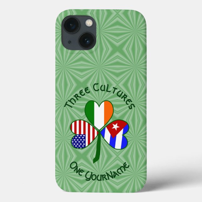 Coques Case-Mate iPhone Drapeaux irlandais cubains américains Trèfle perso (Verso)