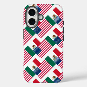 Coque Pour iPhone 16 Drapeaux mexicains et américains Conception d'un b
