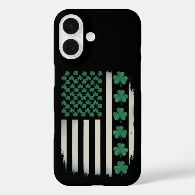 Coques Case-Mate iPhone Draps d'Irlande avec Drapeau Américain Fête de la  (Verso)