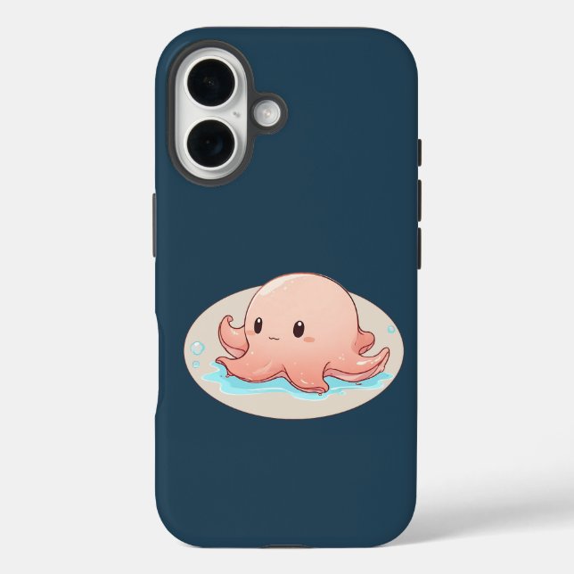 Coques Case-Mate iPhone Drawing of a rose Baby Octopus (Verso)