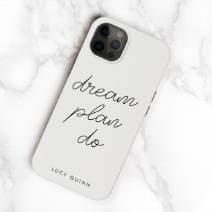 Coque Case-Mate iPhone Dream Plan Do   Moderne minimaliste gris simple