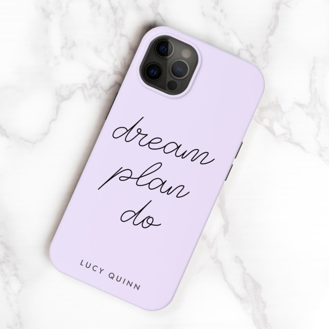 Coques Case-Mate iPhone Dream Plan Do Pastel Lilac Purple Modern Feminine (Créateur téléchargé)