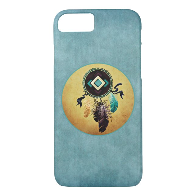 Coques Case-Mate iPhone Dreamcatcher Aux Accents Turquoise (Dos)