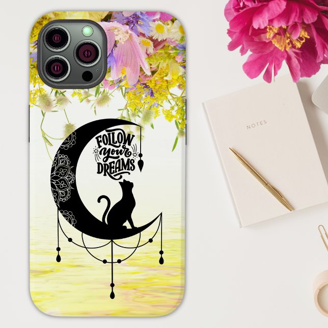 Coques Case-Mate iPhone Dreamcatcher avec chat | Suivez vos rêves (Créateur téléchargé)