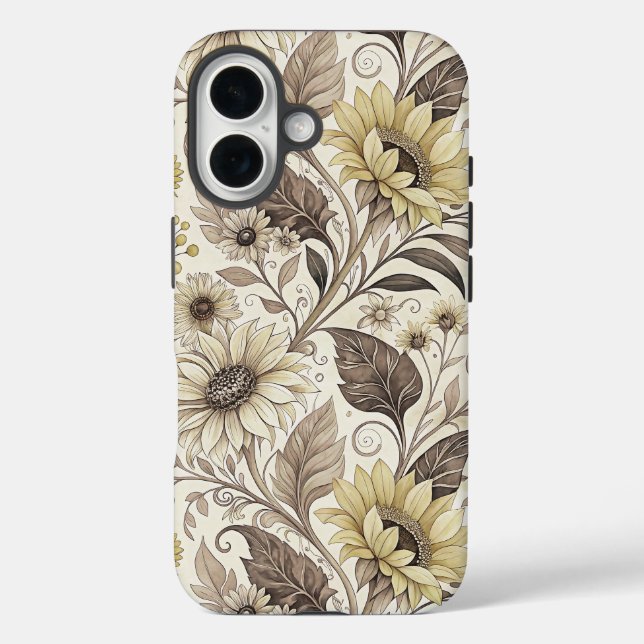 Coques Case-Mate iPhone Dreamed Sunflowers Art Nouveau (Verso)