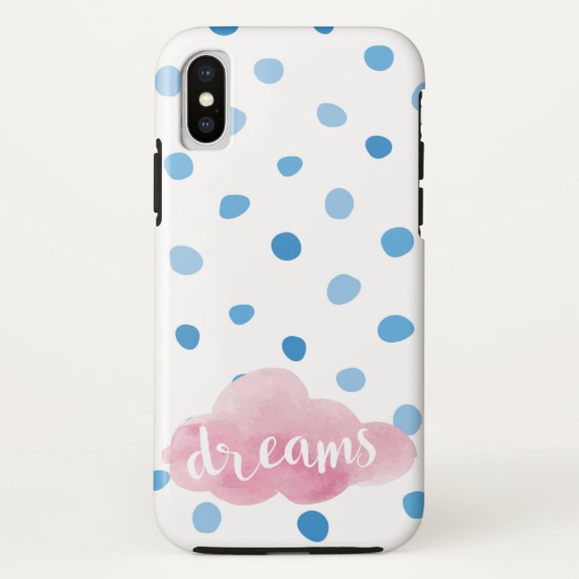 Coques Case-Mate iPhone Dreams Watercolor Pois (Dos)