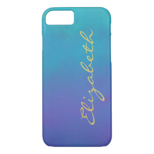 Coque iPhone 7 Dreamy Blues Abstract Design Personnalisé