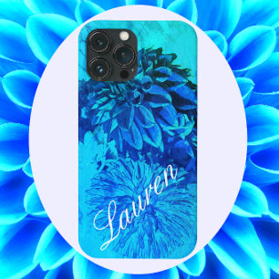 Case-Mate iPhone Case Dreamy Dahlia Délice dans de beaux bleus