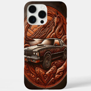 Coque iPhone 16 Pro Max Dreamy Mountain Drive avec Muscle Car