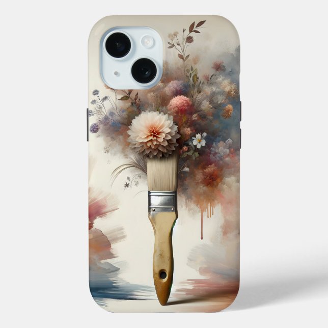 Coques Case-Mate iPhone Dreamy Paintbrush Flower Bunch (Verso)