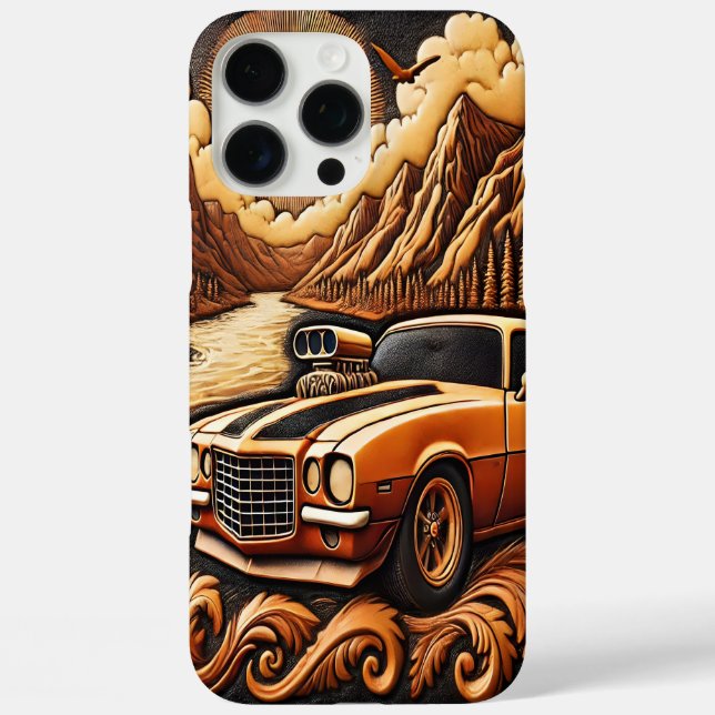 Coques Case-Mate iPhone Dreamy Valley Drive avec voiture des années 80 (Verso)
