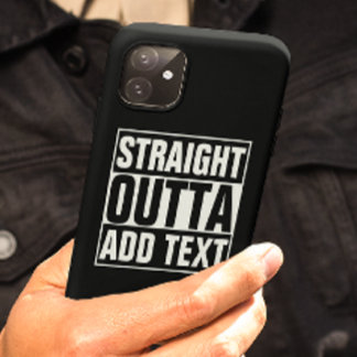 Coque iPhone 11 DROIT OUTTA - ajoutez votre texte ici/créez votre
