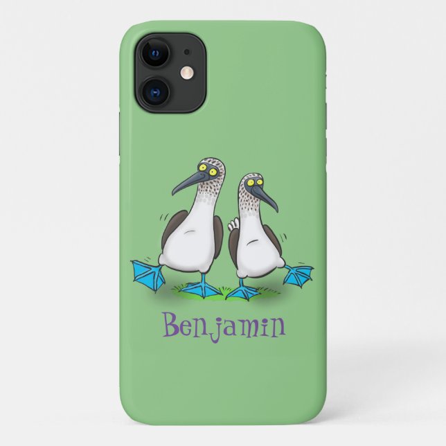 Coques Case-Mate iPhone Drôle bleu pieds croisés dessin de dessins animés (Dos)