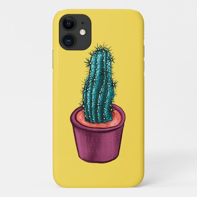 Coques Case-Mate iPhone Drôle Cactus En Pot Étrange Trippy Psychedélique (Dos)