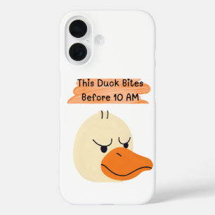 Coque Pour iPhone 16 Drôle Canard - "Ce Canard Mord Avant 10H"