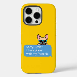 Coque iPhone 16 Pro Drôle Chien de taureau français