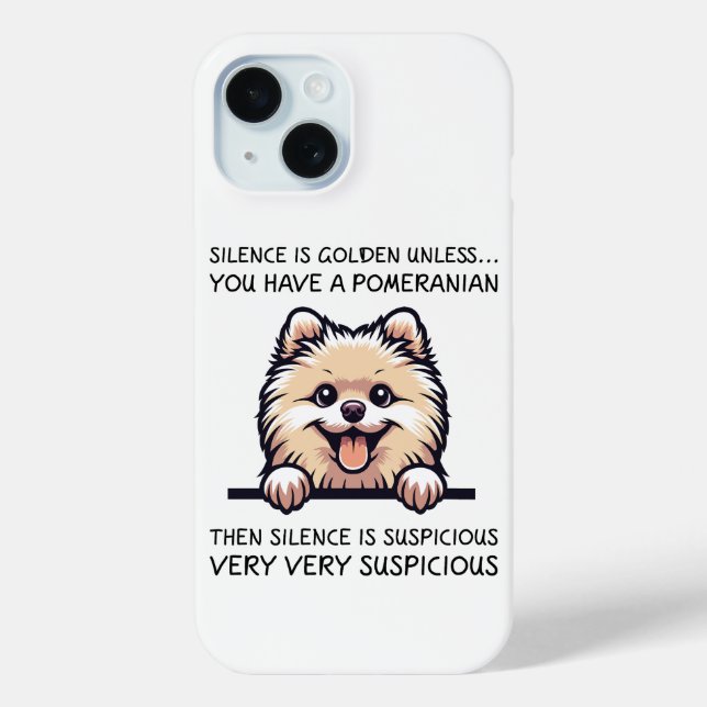 Coques Case-Mate iPhone Drôle Chien Poméranien (Verso)
