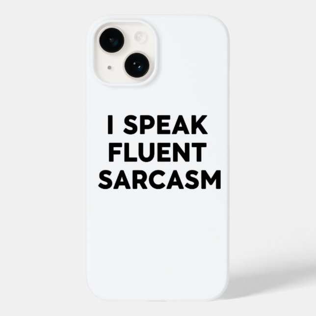 Coques Case-Mate iPhone : Drôle Citation Téléphone - Je Parle Fluent Sarca (Verso)