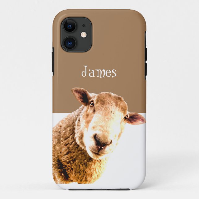 Coques Case-Mate iPhone Drôle Curieux Mouton ferme Animal Art de nouveauté (Dos)