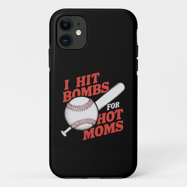 Coques Case-Mate iPhone Drôle de baseball rétro Je frappe des bombes pour  (Dos)