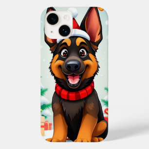 Coque Case-Mate iPhone Drôle de chien Berger Allemand Noël Festif