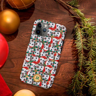 Case-Mate iPhone Case Drôle de Dalmatien Vert Doré Chien Mignon Noël