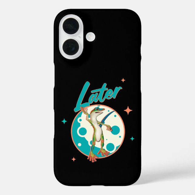 Coques Case-Mate iPhone Drôle de Gecko Plus Tard Humour de Procrastination (Verso)