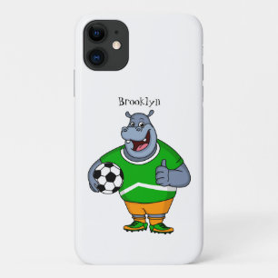 Case-Mate iPhone Case Drôle de joueur de football hippo dessin humoristi