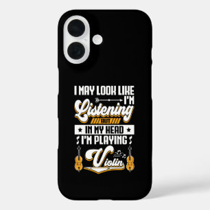 Coque Pour iPhone 16 Drôle d'écoute Dans ma tête je joue du violon