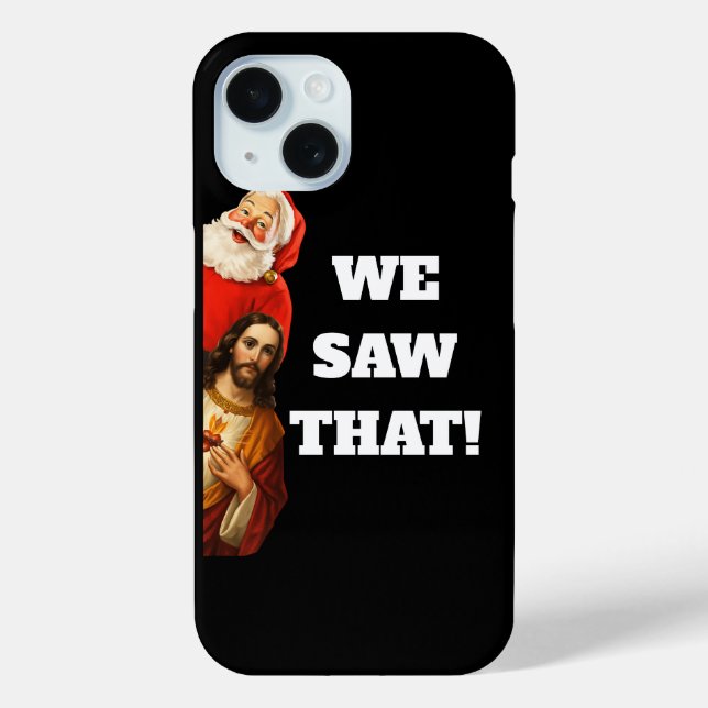 Coques Case-Mate iPhone Drôle Design de Santa et Jésus “Nous Avons Vu Ça” (Verso)