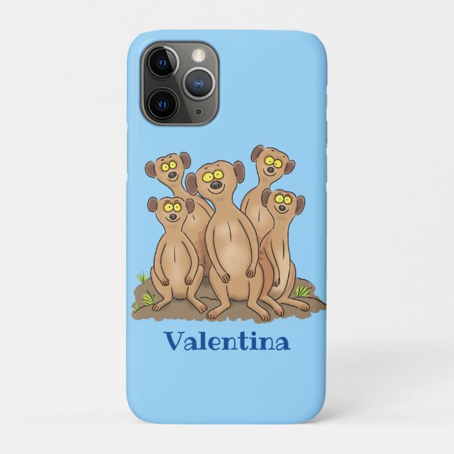 Coques Case-Mate iPhone Drôle dessin de la famille meerkat (Dos)