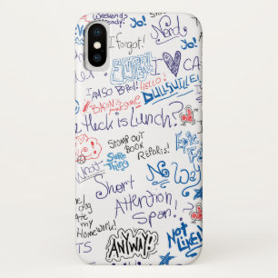 Case-Mate iPhone Case Drôle Doodles d'école et les paroles