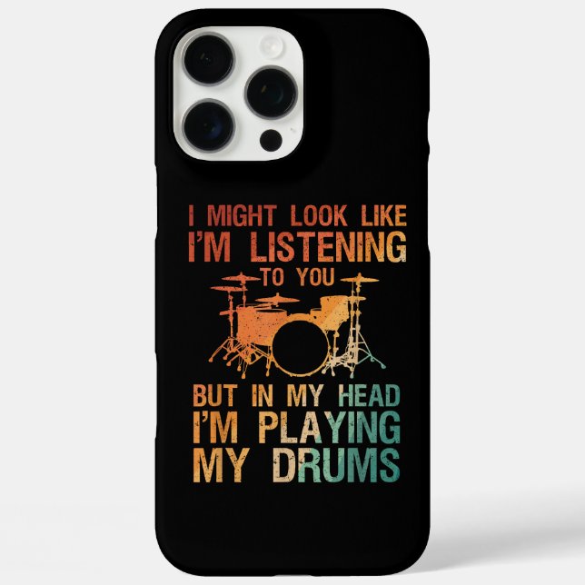 Coques Case-Mate iPhone Drôle Drummer Art Pour Hommes Femmes Drum Player P (Verso)