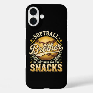 Coque Pour iPhone 16 Plus Drôle Frère de Softball Snacks Sports