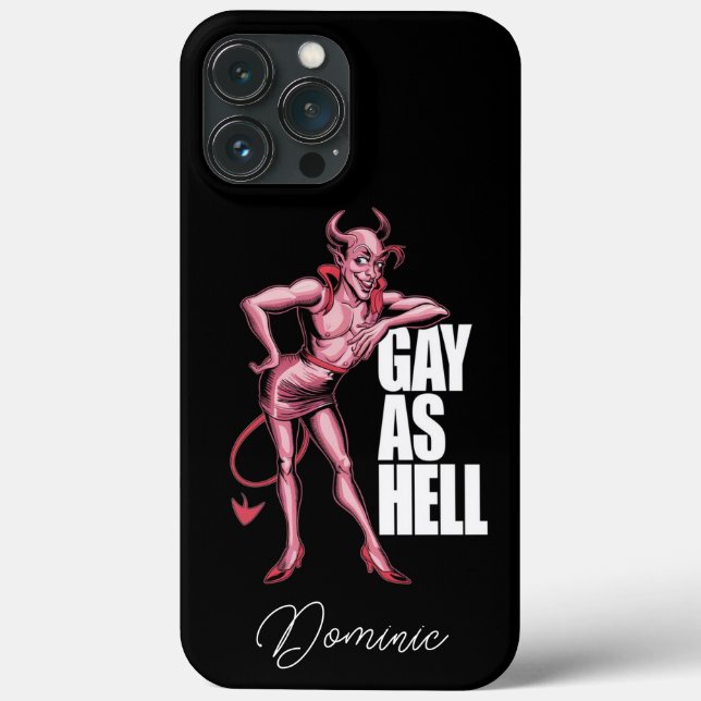 Coques Case-Mate iPhone Drôle Gay comme Hell Demon (Verso)