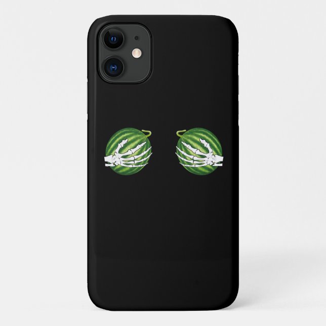 Coques Case-Mate iPhone Drôle Halloween Squelette mains tenant Melons (Dos)